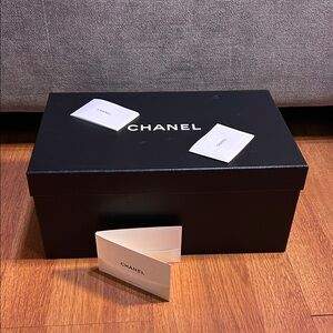CHANEL Black Box with White Cards